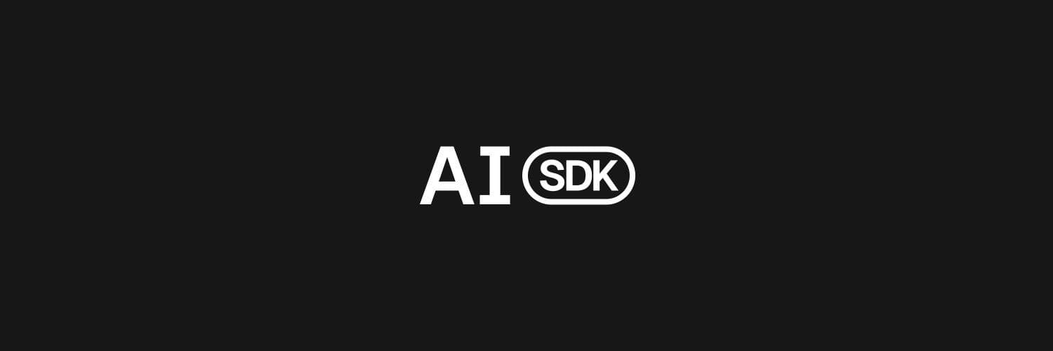 the ai sdk logo is on a black background .